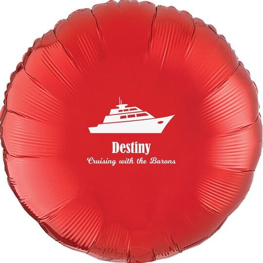 Silhouette Yacht Mylar Balloons