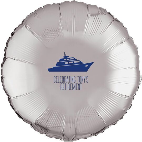 Silhouette Yacht Mylar Balloons