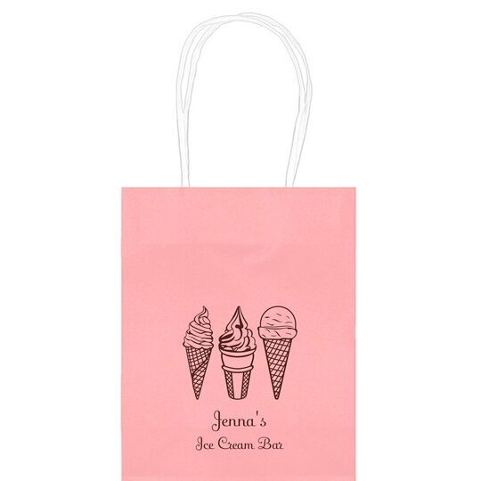 Ice Cream Cone Trio Mini Twisted Handled Bags