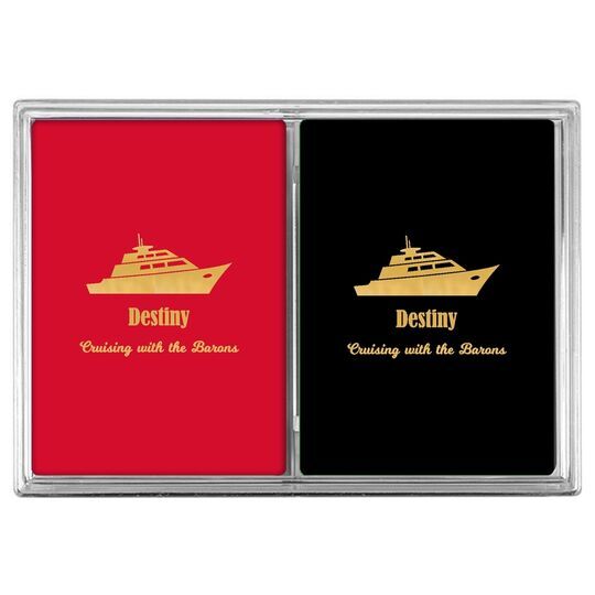 Silhouette Yacht Double Deck Playing Cards