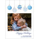 Blue Christmas Holiday Flat Photo Cards Image 1 of 2