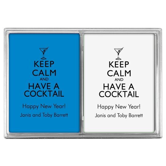 Keep Calm and Have a Cocktail Double Deck Playing Cards