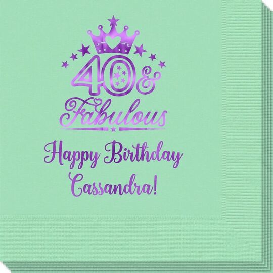 40 & Fabulous Crown Napkins
