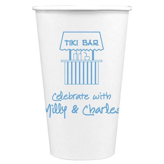 Tiki Bar Paper Coffee Cups