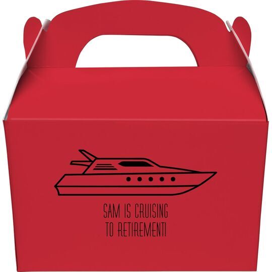 Outlined Yacht Gable Favor Boxes