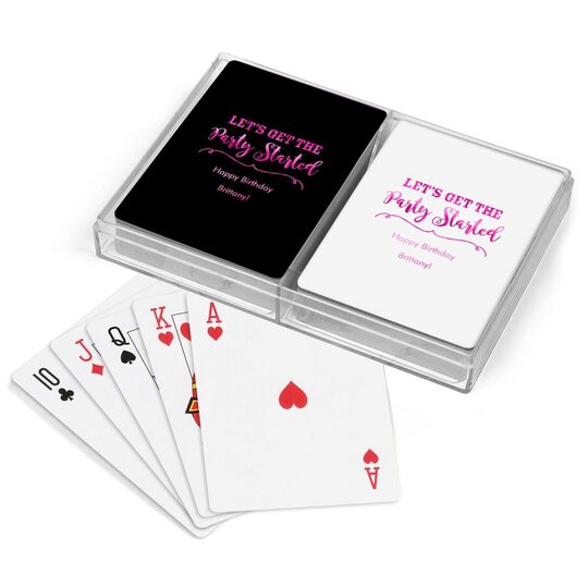 Let's Get the Party Started Double Deck Playing Cards