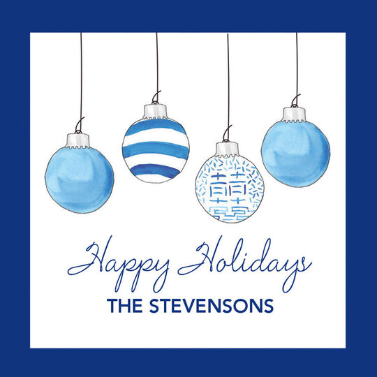 Blue Christmas Stickers