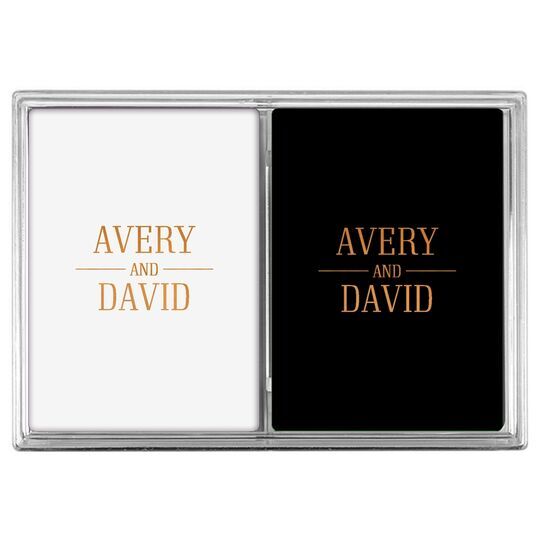 Modern Couple Detail Double Deck Playing Cards