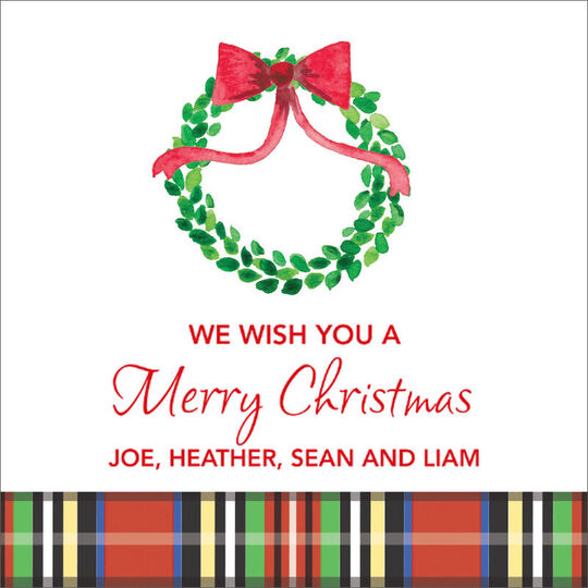 Best Holiday Plaid Gift Stickers