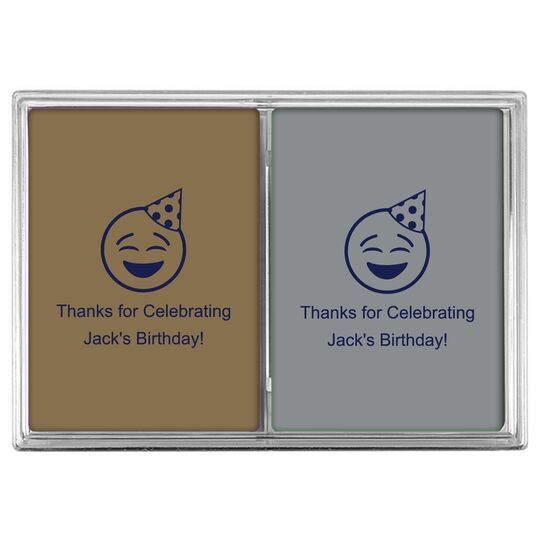 Party Hat Emoji Double Deck Playing Cards