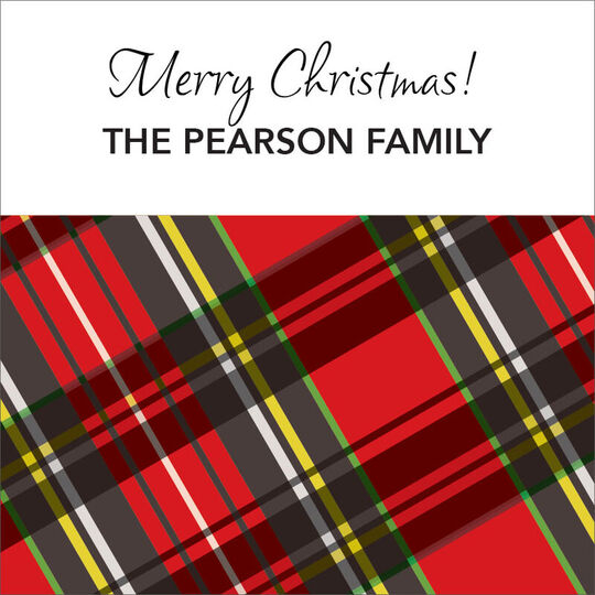 Red Tartan Gift Stickers