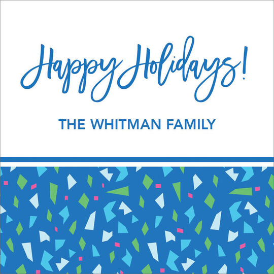 Blue Terrazo Gift Stickers