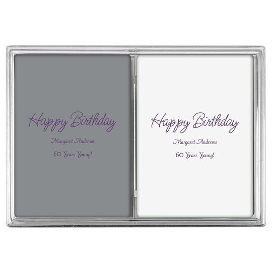 Perfect Happy Birthday Double Deck Playing Cards