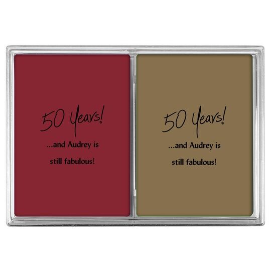 Fun 50 Years Double Deck Playing Cards