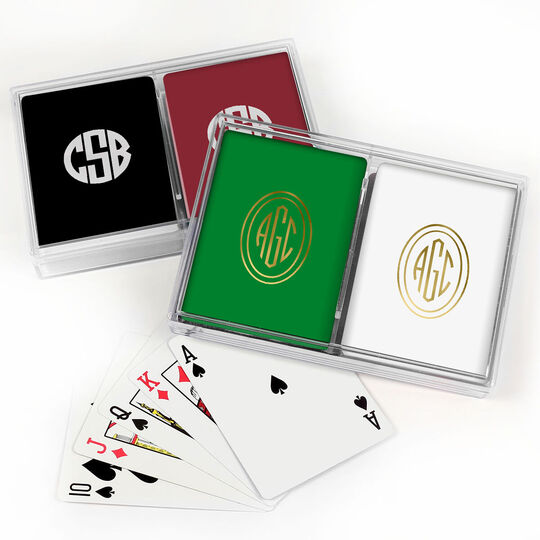 Design Your Own Monogram Double Deck Playing Cards