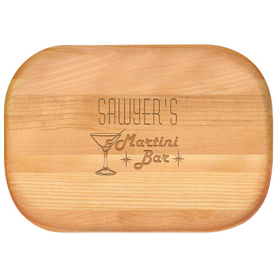 Retro Martini Bar Small 10-inch Wood Bar Board