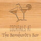 Cocktail Glasses Bar Small 10-inch Wood Bar Board Image 3 of 3