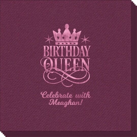 Birthday Queen Linen Like Napkins