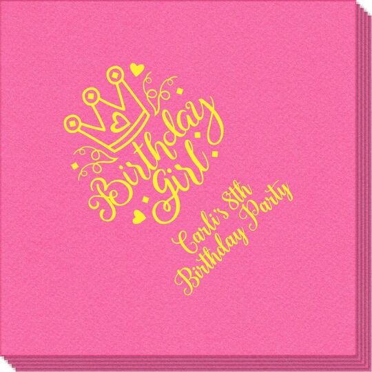 Birthday Girl Linen Like Napkins