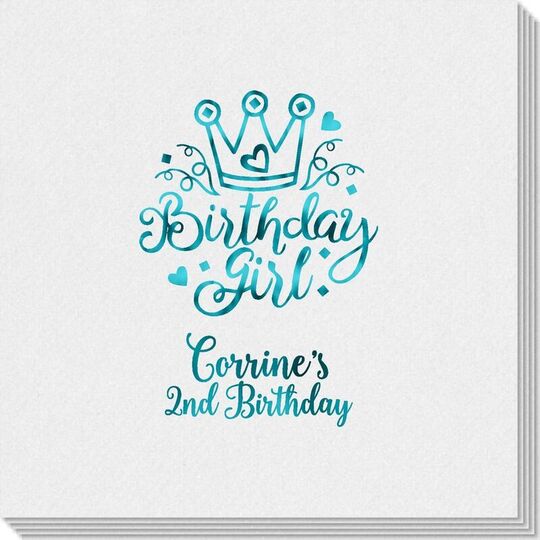 Birthday Girl Linen Like Napkins