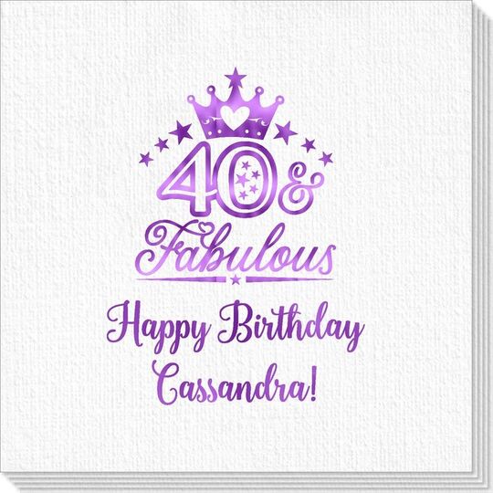 40 & Fabulous Crown Deville Napkins