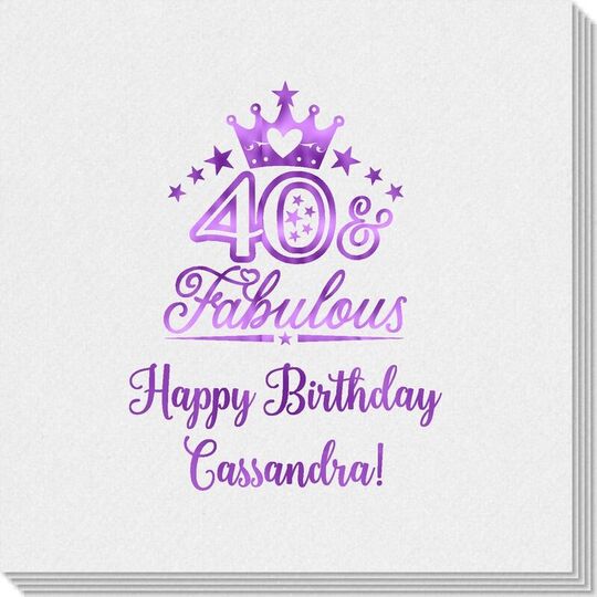 40 & Fabulous Crown Linen Like Napkins