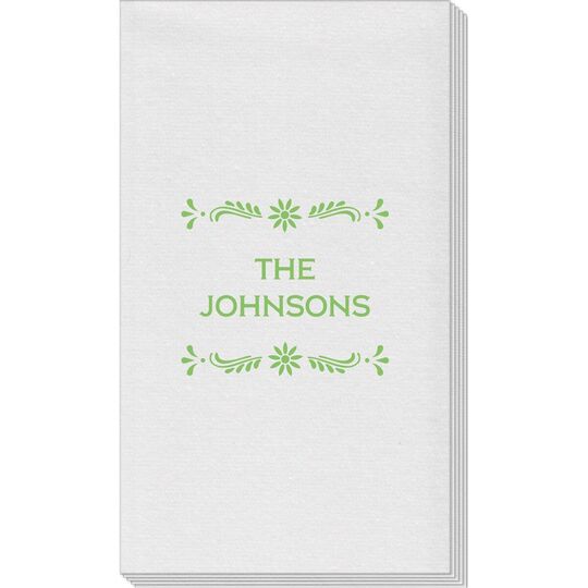 Fiesta Frame Linen Like Guest Towels