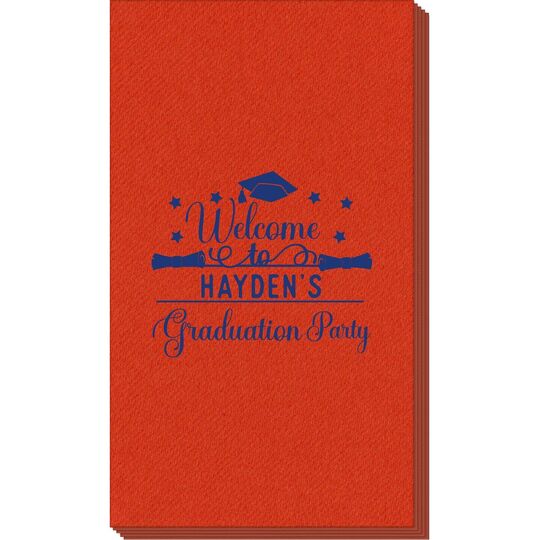 Graduation Party Linen Like Guest Towels