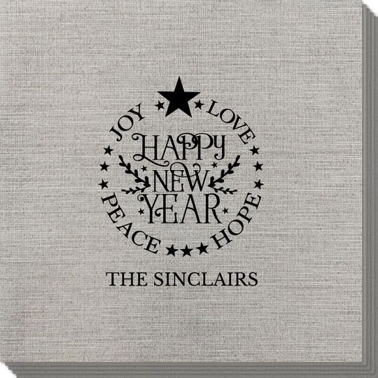 Happy New Year Bamboo Luxe Napkins