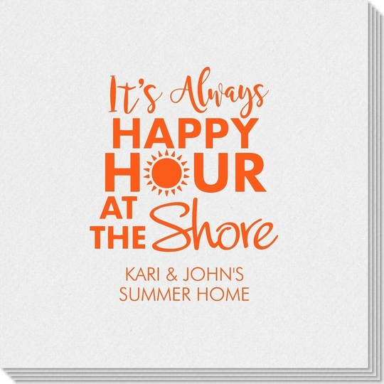 It's Always Happy Hour at the Shore Linen Like Napkins