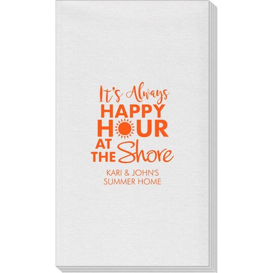 It's Always Happy Hour at the Shore Linen Like Guest Towels