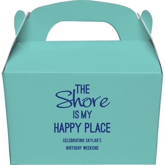 The Shore Is My Happy Place Gable Favor Boxes