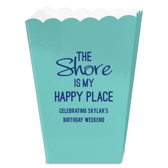 The Shore Is My Happy Place Mini Popcorn Boxes