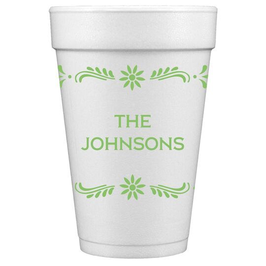 Fiesta Frame Styrofoam Cups