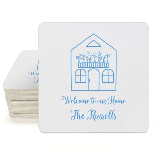 Garden House Square Coasters