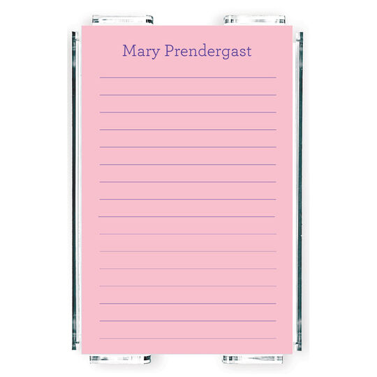 Classic Colorful Memo Sheets with Lines in Holder
