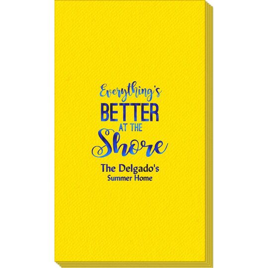 Everything's Better at the Shore Linen Like Guest Towels