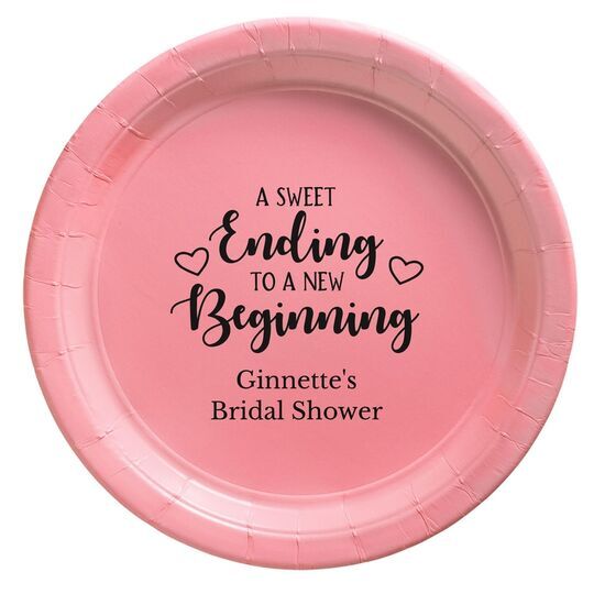 A Sweet Ending to a New Beginning Paper Plates