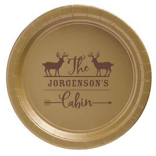 Family Cabin Paper Plates