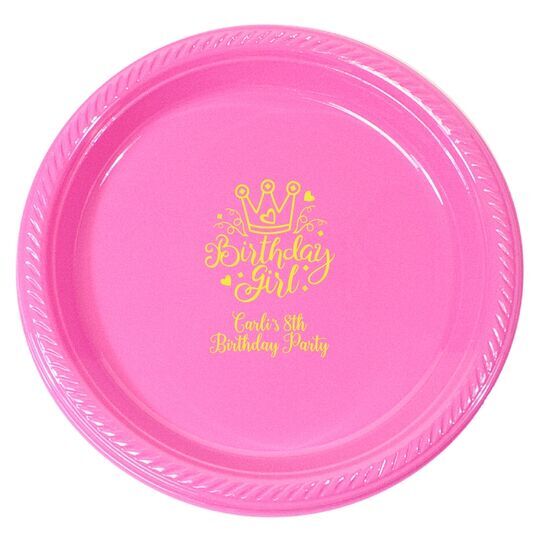 Birthday Girl Plastic Plates