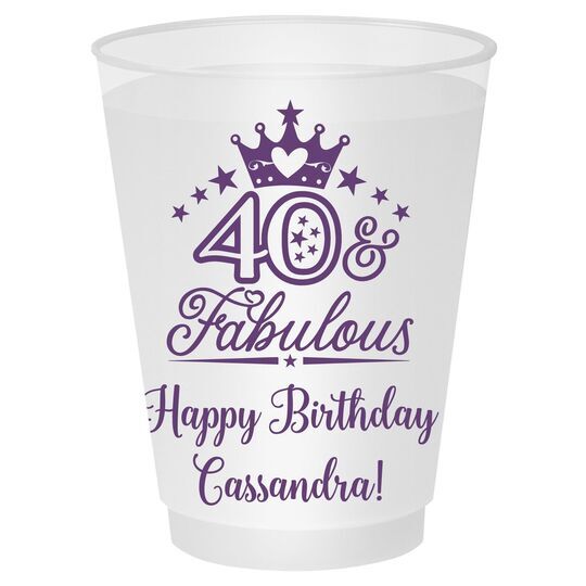 40 & Fabulous Crown Shatterproof Cups