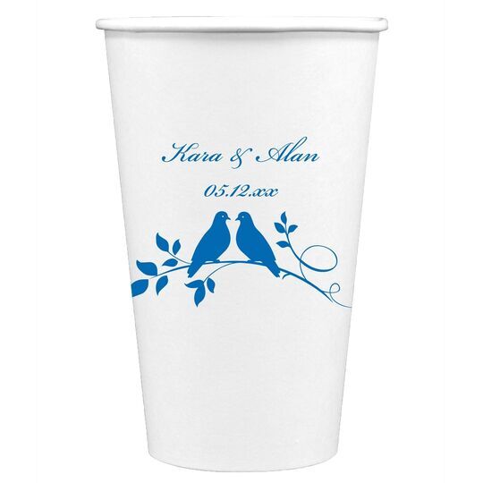 Birds on a Branch Paper Coffee Cups