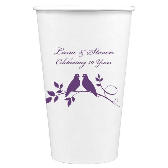 Birds on a Branch Paper Coffee Cups