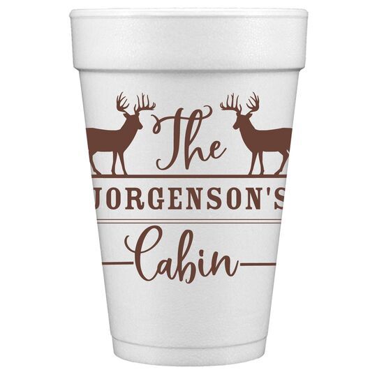Family Cabin Styrofoam Cups