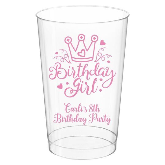 Birthday Girl Clear Plastic Cups