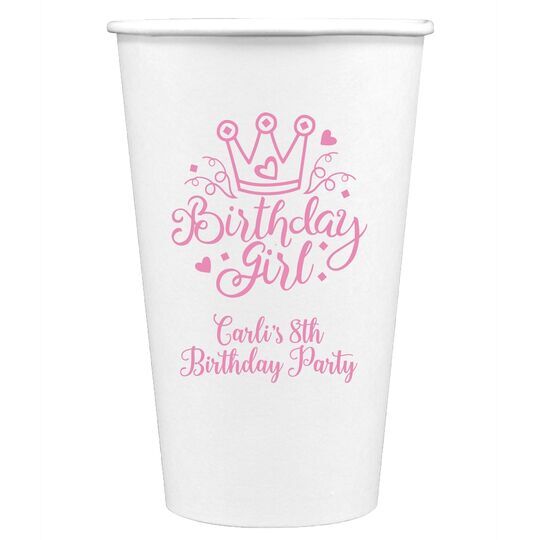 Birthday Girl Paper Coffee Cups