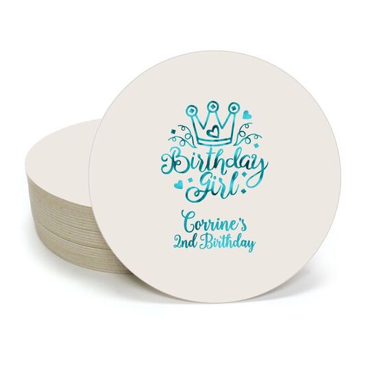 Birthday Girl Round Coasters