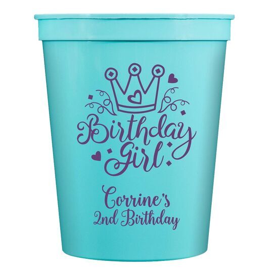 Birthday Girl Stadium Cups