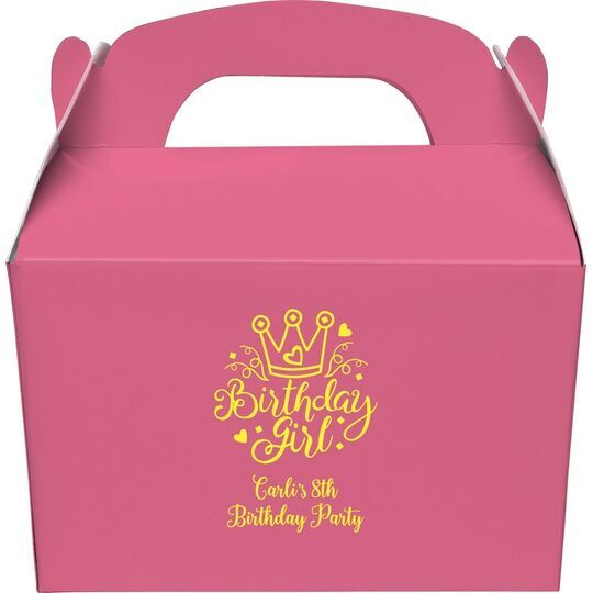Birthday Girl Gable Favor Boxes
