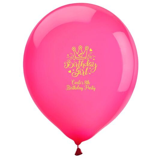 Birthday Girl Latex Balloons
